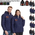 thumbnail image 1 of Danhjin Heated Puffer Jackets for Women and Men Unisex 8 Heating Zones 3 Temperature Settings USB Powered Windproof Fall Winter Thermal Casual Zip up Fashion Jackets(Power Bank Not Included), 1 of 5