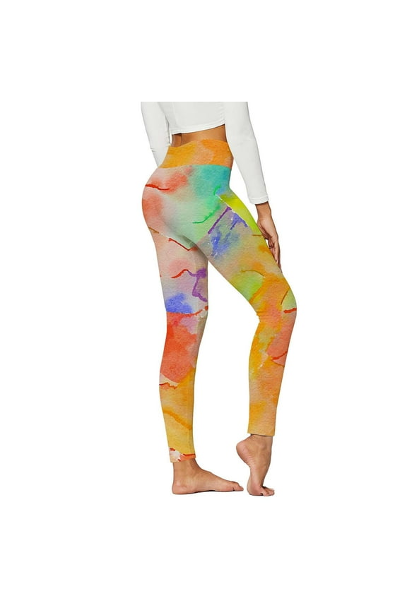 High Waisted Pattern Leggings for Women Girls Leggings Skinny Multicolor Printed High Waist Stretchy Tights Trouser Yoga Pants