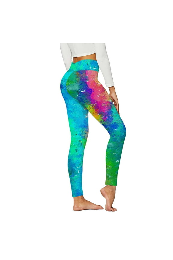 High Waisted Pattern Leggings for Women Girls Leggings Skinny Multicolor Printed High Waist Stretchy Tights Trouser Yoga Pants