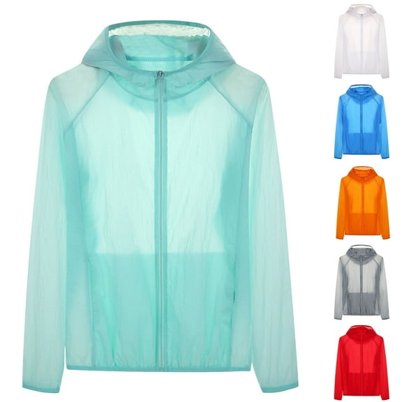 Danhjin Hoodies for Women Sun Protection Jacket Lightweight Full Zip Athletic Jacket Long Sleeve Shirt with Pockets