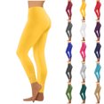 thumbnail image 1 of Danhjin Leggings for Women Stretchy High Waist Slim Yoga Pants Tummycontrol Casual Workout Gym Running Comfy Soft Trousers, 1 of 8