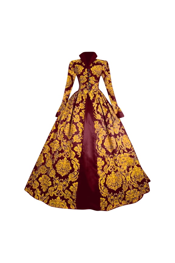 Medieval Queen Vitorian Dress Gothic Dresses for Women Vintage Renaissance Medieval Dress Princess Ball Gown Dress Halloween Dress