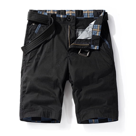 Danhjin Men's Cargo Shorts 5-Inch Inseam Drawstring Loose Casual Stretch Lightweight Wear Hiking Classic Cargo Stretch Short