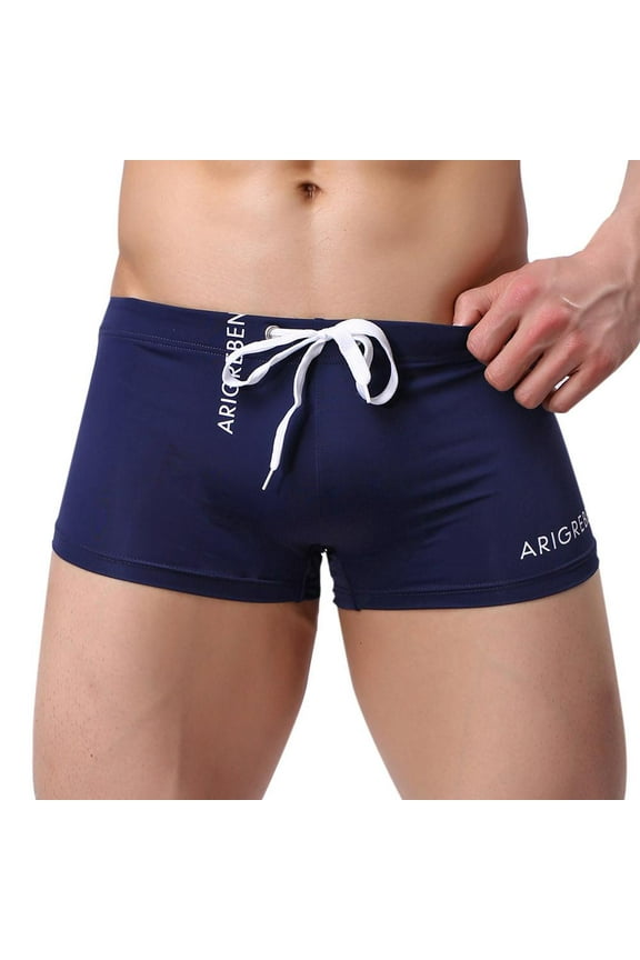 Mens Swim Trunk Swimwear Bathing Suit Swim Brief Square Leg Board Short Summer