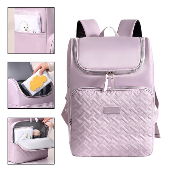 Danhjin Mom Baby Backpack for Travel, Large Capacity Thermal Insulated Daypack with Multi Pockets for Picnic
