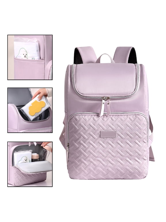 Mom Baby Backpack for Travel, Large Capacity Thermal Insulated Daypack with Multi Pockets for Picnic