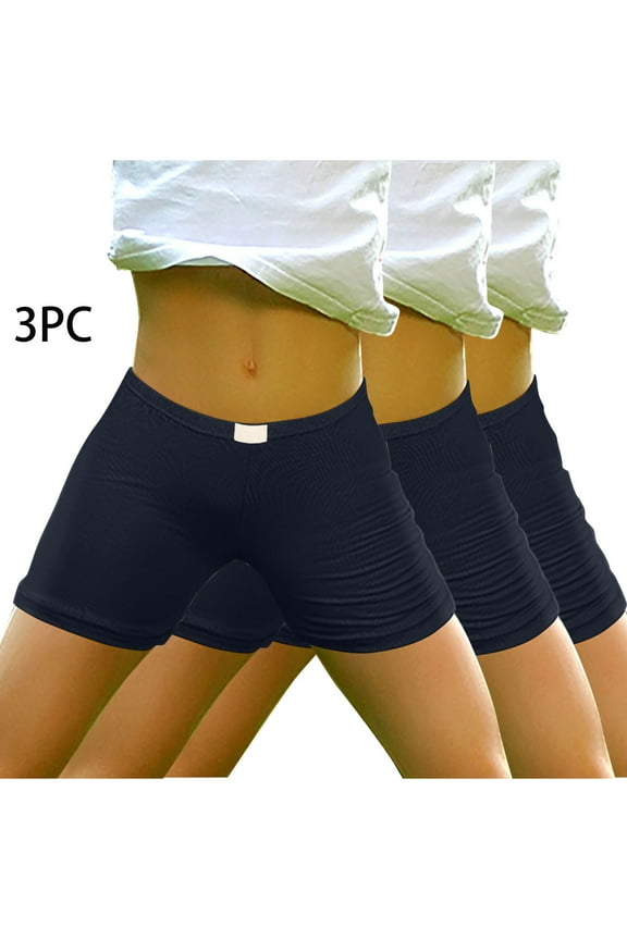 Navy 3Pc Girls Athletic Shorts Kids High Waisted Yoga Dance Biker Shorts Comfy Cheer Gymnastics Shorts Solid Color Dance Volleyball Casual Kids Teen Summer