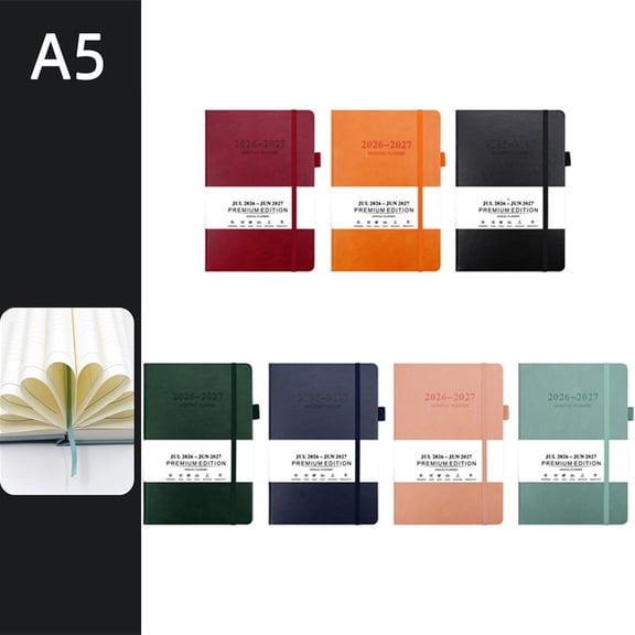 Danhjin Notebooks for Work, Bilingual Schedule A5 Planner Simple Notebook, 5.83x8.27in