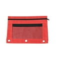 thumbnail image 1 of Danhjin Pencil Pouch for 3 Ring Binder, Three Hole Cloth Case with Double Layer Mesh and Large Capacity Zipper for Pen Organization, 1 of 5