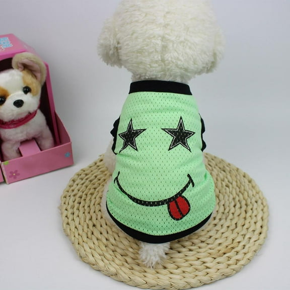 Danhjin Pet Shirts Printed Puppy Shirts Dog Sweatshirt Cute Dog Clothing Dog Pullover Soft Shirt for Pet Dog Apparel on Clearance