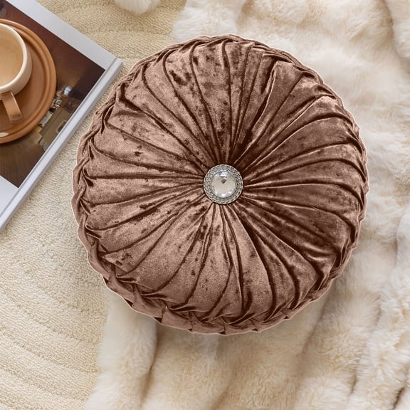 Danhjin Pillows for Sleeping, Round Ice Flower Velvet Pumpkin Support Pillow Soft Breathable