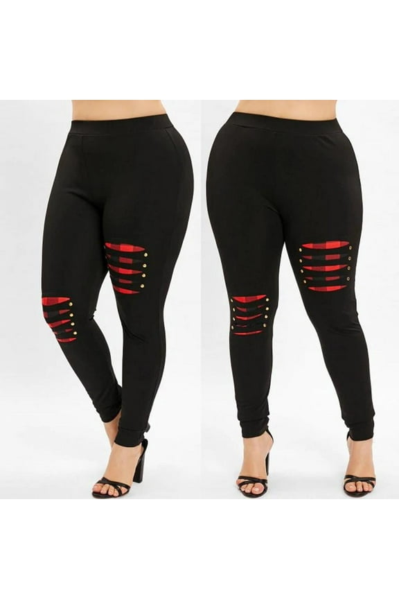 Plus Size Leggings for Women High Waisted Tummy Control Non See Through Super Soft Black Leggings Yoga Pants on Clearance