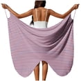 thumbnail image 1 of Danhjin Plus Size Swimsuit Cover Ups for Womens Spaghetti Strap Striped Sarongs Bikini Beachwear Wraps Midi Dresses Lightweight Beach Coverups Summer Vacation Outfits, 1 of 9