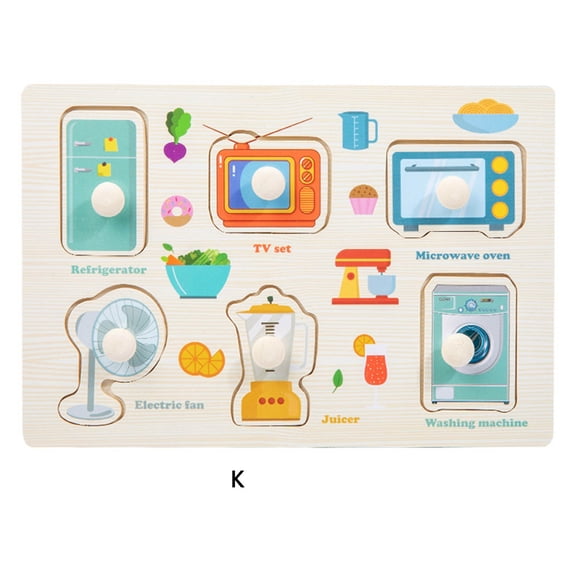 Danhjin Puzzles for Toddlers, Wooden Number & Letter Puzzle, Early Learning Educational Toy for Baby Kids