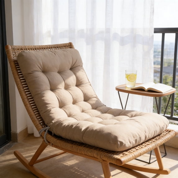Danhjin Rocking Chair Cushions Non-Slip Thick Pad for Outdoor, Folding Chair Lumbar Support