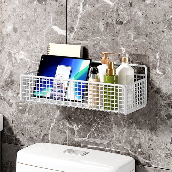 Danhjin Shower Caddy Metal Wall Basket, Multipurpose Organizer for Bathroom Kitchen Toiletries & Spices