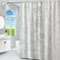 Danhjin Shower Curtain, Shower Curtains Frosted Pebbles Plastic Waterproof Bathroom Curtain for Bath Tub, Machines Washable Modern Bathroom Decor, 70.86x70.86in