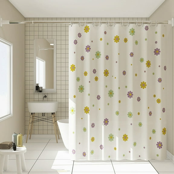 Danhjin Shower Curtain, Thickened Shower Curtains Waterproof Fabric Bathroom Curtain for Bath Tub, Machines Washable Modern Bathroom Decor, 70.87x70.87 in