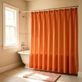 thumbnail image 1 of Danhjin Shower Curtain for Bathroom, Water Repellent Flexible Plastic Liner, Orange, 1 of 6