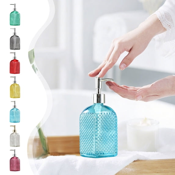 Danhjin Soap Dispenser, Sanitizer Foaming Liquid Hand Soap Dispenser for Bathroom Kitchen, 500ml Operated Shampoo Conditioner Dispenser with Pump, Modern Countertop Decor