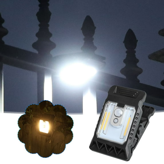 Danhjin Solar Lights Outdoor, Human Body Sensing Solar Clip Lamp with Waterproof Desginss, Outdoor Indoor Wall Lamp for Courtyard Villa Warm Light Decoration