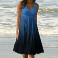 thumbnail image 1 of Danhjin Summer Dresses for Women Casual Graphic Sleeveless Hem Flowy Tiered Beach Dress Party Midi Dress Sundresses, 1 of 5