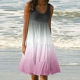 thumbnail image 1 of Danhjin Summer Dresses for Women Clearance Casual Graphic Sleeveless Hem Flowy Tiered Beach Dress Party Midi Dress Sundresses, 1 of 5
