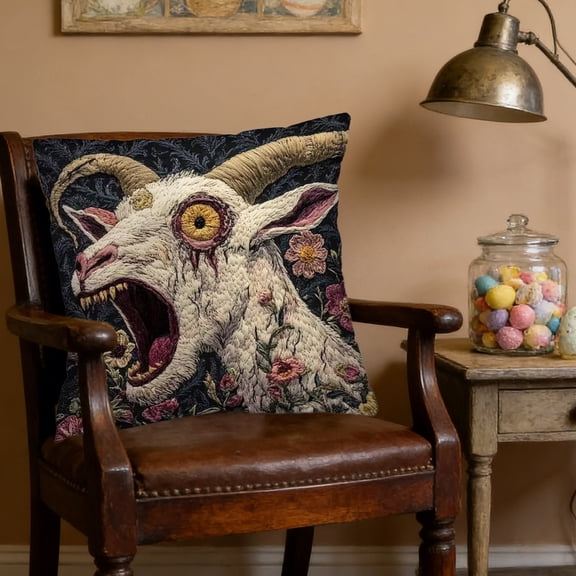 Danhjin Throw Pillow Covers Sheep Print Hidden Zipper Sham for Sofa Bedroom, Gift