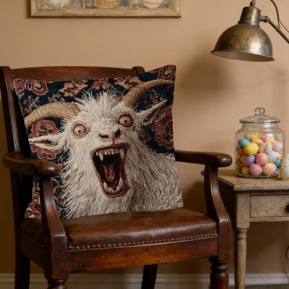 Danhjin Throw Pillow Covers Sheep Print Hidden Zipper Sham for Sofa Bedroom, Gift
