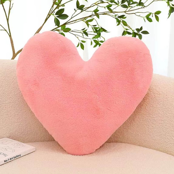 Danhjin Throw Pillows for Couch, Soft Heart Shaped Decorative Pillow for Sofa Bedroom Gift