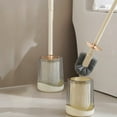 thumbnail image 1 of Danhjin Toilet Brush and Holders Set, Toilet Bowl Cleaner Kit Non Scratch Bristles Stand for Bathroom Cleaning, 18.9x4.33in, 1 of 9