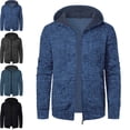 thumbnail image 1 of Danhjin Trendy Zipper Hoodies for Men Long Sleeve Fall Winter Jacket Solid Color Sweatshirts Casual Comfy Soft Loose Outwear Coat, 1 of 5