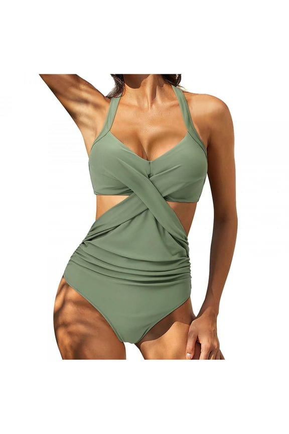 Tummy Control Polyester One-Piece Swimsuit (Women's), XL