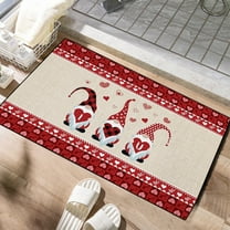 Danhjin Valentine's Day Kitchen Rug, 15.74x23.62in Non-Slip Absorbent Love Heart Decorative Mat for Kitchen Floor and Door, Home Decor