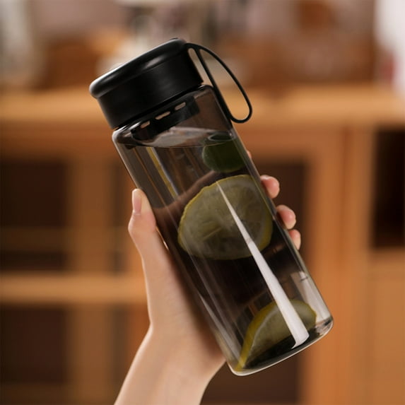 Danhjin Water Bottle Clear Insulated Plastic Sports Bottle for Hot Cold Drinks Outdoor Leakproof Travel Mug with Tea Cup Accessory