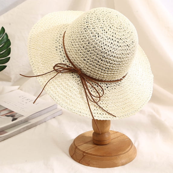 Danhjin White Women's Hats Summer Needs Packable Hat For Hiking Beach Garden Outdoor Wide Brim Breathable Protection