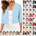 thumbnail image 1 of Danhjin Women's Floral Print Cardigan 3/4 Sleeve Fashion Casual Tops Gradient Color Fall Summer Spring Dailywear Holiday Vacation Work Going out Outfits, 1 of 8