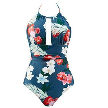Tummy Control Swimwear for Womens Tie Side One Piece Bathing Suits ...