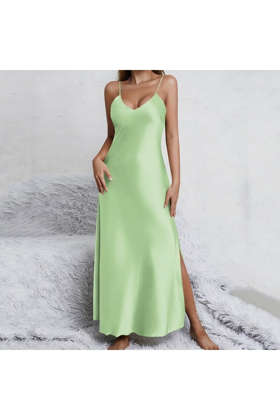 Women's Summer Maxi Boho Dress Spaghetti Ruffle Sleeveless Flowy Wrap Casual Shift Dress Beach Vacation Sundresses