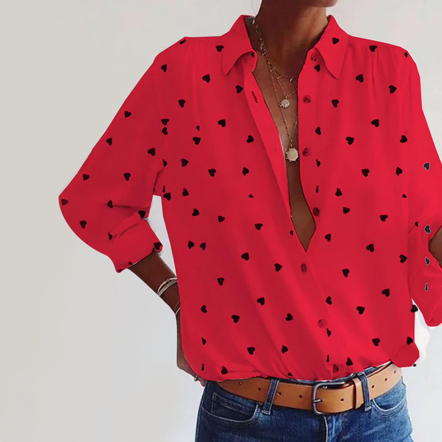 Lovely Time Print Button Down Long Sleeve Top - 2 Colors