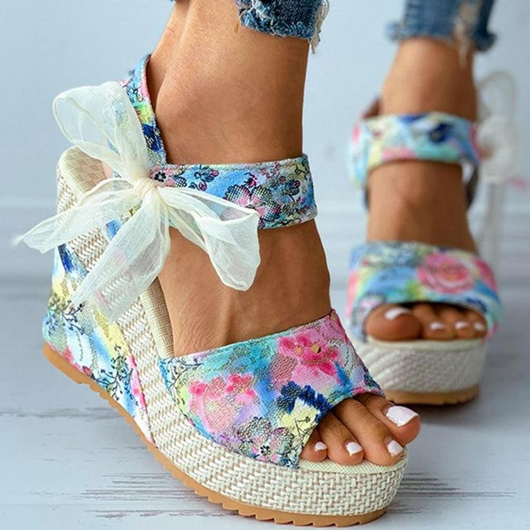 Danhjin Women's Wedge Platform Sandals
