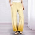 thumbnail image 1 of Danhjin Yellow Lounge Yoga Pants For Girls Elastic Waist Stretchy Loose Straight Leg Pants Casual Daily Wear Trousers Kids Comfy Workout Out With Pockets, 1 of 8