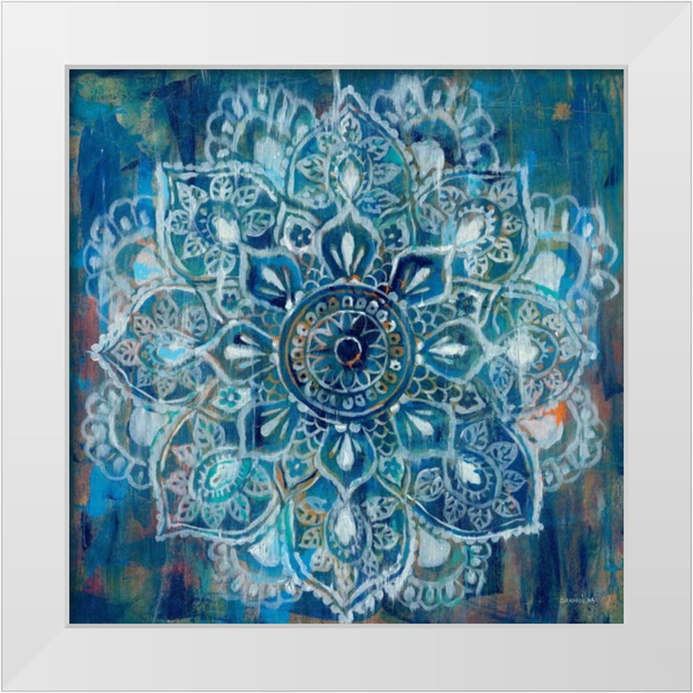 Blue Mandala 12x12 Canvas Wall Art