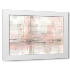 Danhui Nai 4x14 White Modern Wood Framed Wall Art Titled - Intersect I