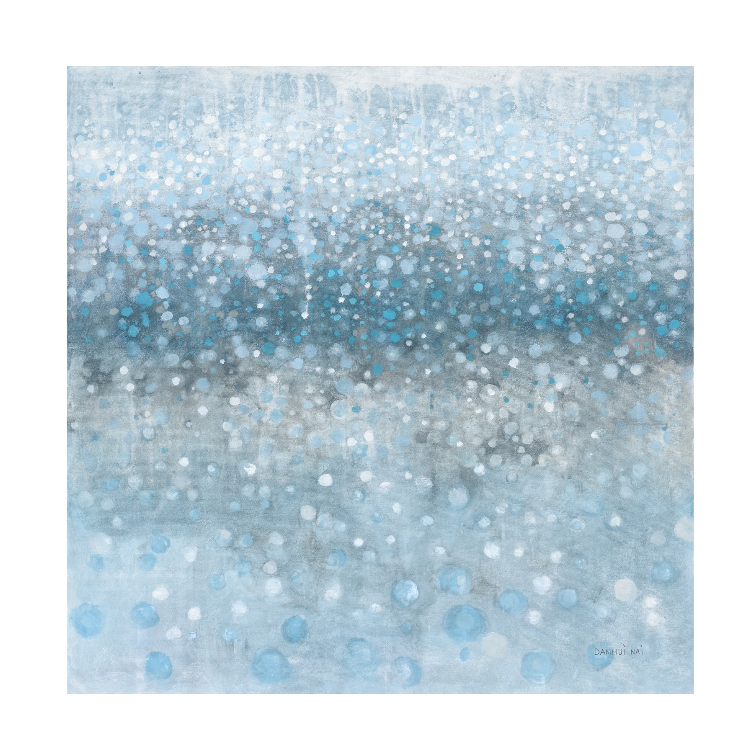 Slate Blue and White Abstract Canvas Art for Kids, 24" x 24"