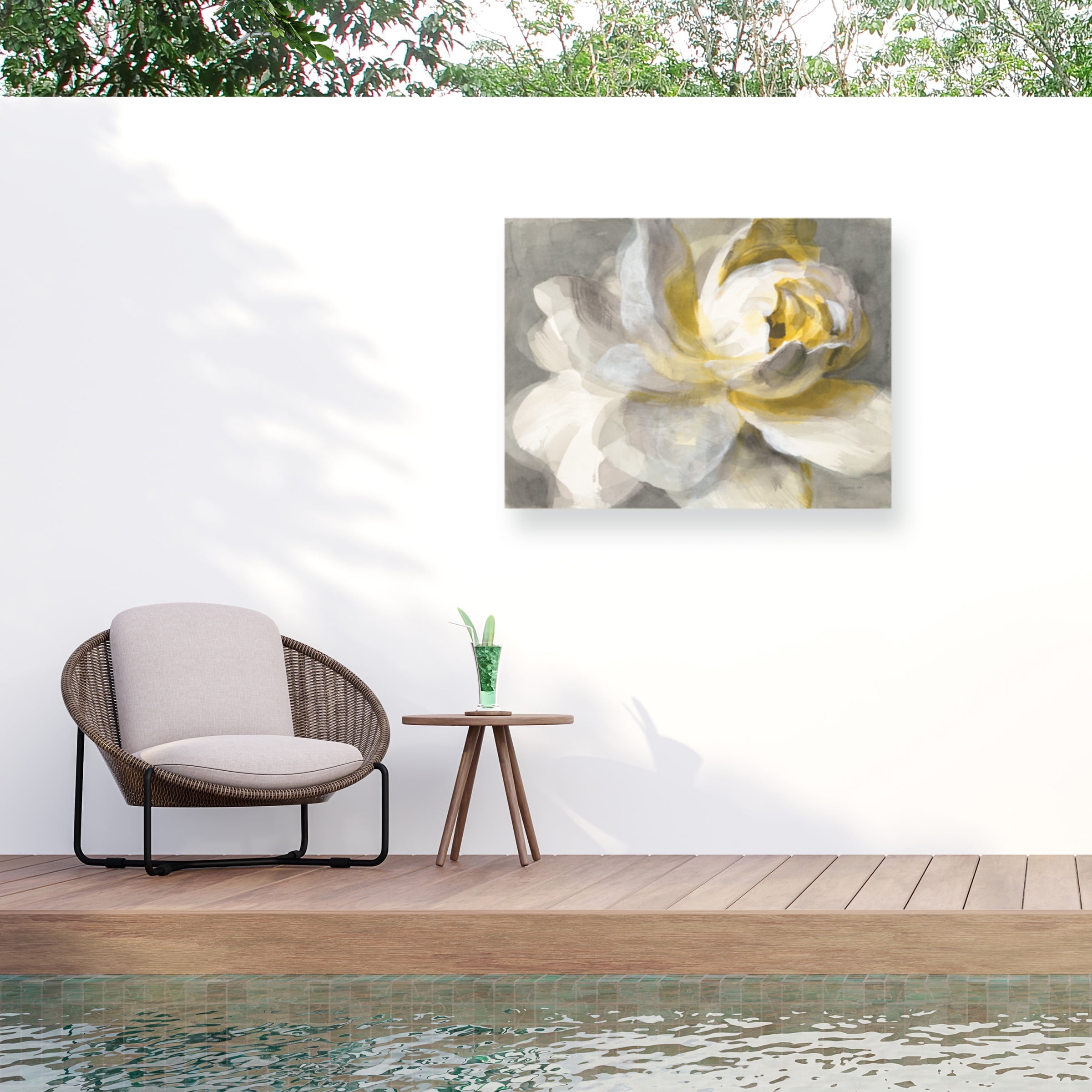 Danhui Nai 'Abstract Rose' Outdoor All-Weather Wall Decor