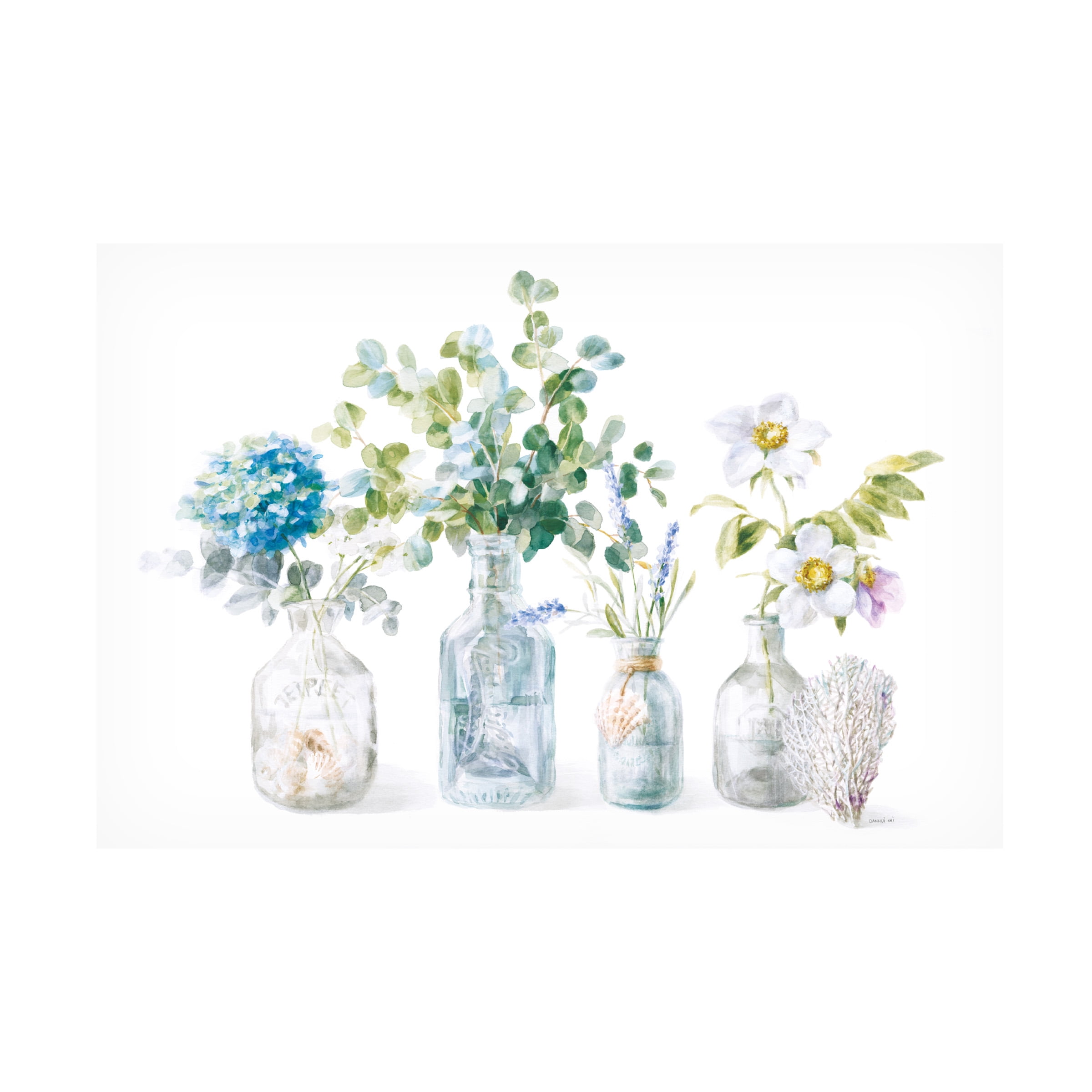 Danhui Nai 'Beach Flowers I' Canvas Art