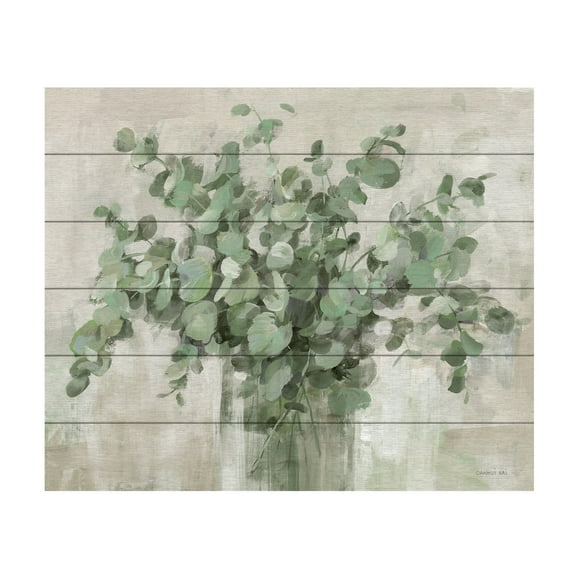 Danhui Nai 'Scented Eucalyptus Neutral' Wood Slat Art 18x22
