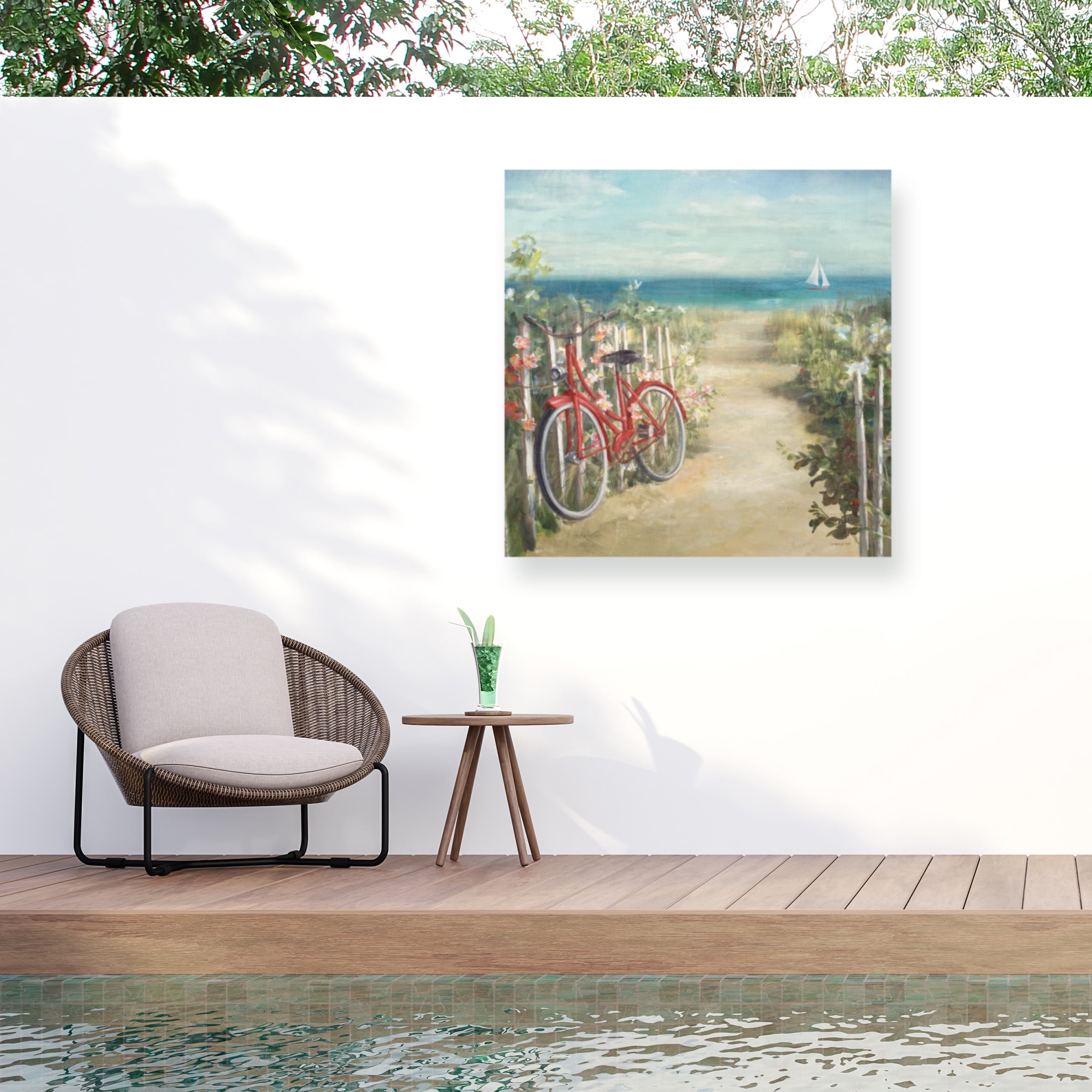 Danhui Nai 'Summer Ride Crop Bike' Outdoor Canvas 35x22