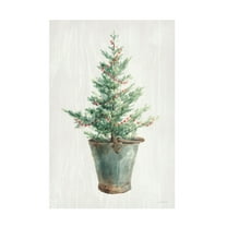 Danhui Nai 'White and Bright Christmas Tree I' Canvas Art